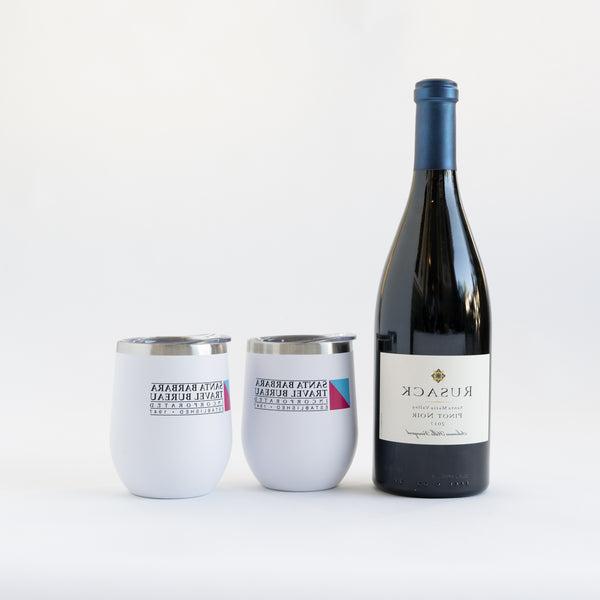 Santa Barbara County Red Wine and logo tumblers