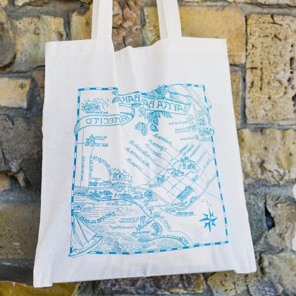 Santa Barbara Illustrated Map Tote Totes - Lazaro Press, The Santa Barbara Company - 1